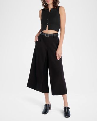 Favorite Daughter The Nicole Culotte Pants In Black