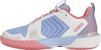 K-Swiss Womens Ultrashot 3 Tennis Shoe In Bright White/open Air/strawberry Ice