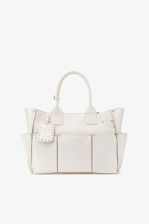 Ganni White Posy Bag in Ostrich