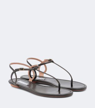 Aquazzura Almost Bare leather thong sandals
