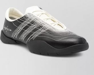 Yohji Yamamoto leather low top lace-up shoes