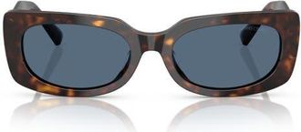 Jimmy Choo London 54mm Polarized Pillow Sunglasses in Blue Havana at Nordstrom