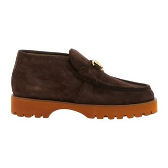 Valentino Garavani Schoenen, Heren, Bruin, 41 EU, Leer, Lord Chunky Enkellaars