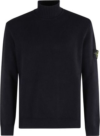 Stone Island Winter Katoenen Col - Heren - Coltruien - Blauw - 2XL - Katoen - Truien & Vesten