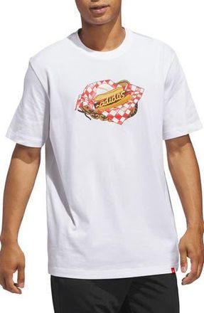 adidas Hot Dog Graphic T-Shirt in White at Nordstrom Rack, Size Xx-Large