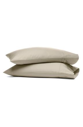 Boll & Branch Set of 2 Percale Hemmed Pillowcases in Oak at Nordstrom, Size Standard