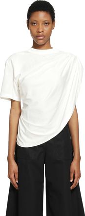 Courr&egrave;ges Asymmetrical Twisted Jersey T-shirt