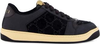 Gucci Sneakers, female, Black, Size: 7 US GG Crystal Screener Sneaker