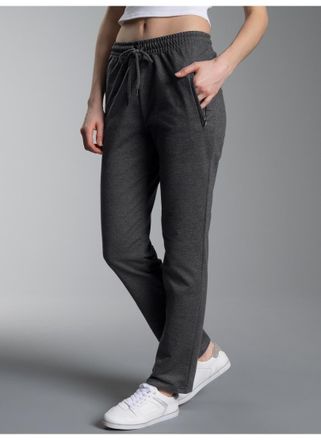 Trigema Sweathose TRIGEMA TRIGEMA Freizeithose aus Sweat-Qualit&auml;t, Damen, Gr. XXL, US-Gr&ouml;ssen, grau (anthrazit, melange), Sweatware, 70% Baumwolle, 30% Polyes