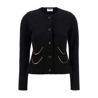 Moschino Zwarte Truien voor Vrouwen - Dames - Vesten - Zwart - M - Truien & Vesten