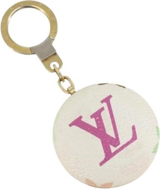 Louis Vuitton Pre-owned Accessories, female, White, Size: ONE SIZE Pre-owned Canvas Key-holder
