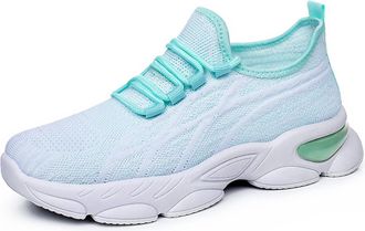 Generic Womens Slip On Sneakers Breathable Lightweight Athletic Casual Walking Shoes for Gym Workout Running Tennis Comfort Flat Sole Trainers Women Girls Bla