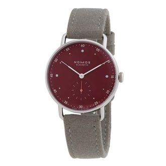 NOMOS Glash&uuml;tte Metro 33 Automatic Muted Red Dial Watch 1123