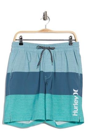 Hurley Colorblocked Volley Swim Trunks in Bleached A at Nordstrom Rack, Size X-Large