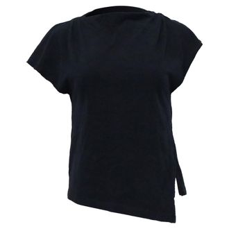Isabel Marant Sebani Asymmetrical T-shirt in Black Cotton