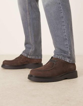 Calvin Klein Jeans Scarpe stringate in camoscio marrone cioccolato