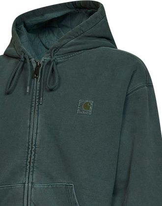 Carhartt Work in Progress Pigment-Dyed Cotton Hoodie - Green