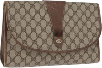 Gucci Pre-owned Vintage Clutch Tas - Dames - Vintage Clutch - Beige - ONE Size - Leer - Vintage