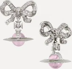 Vivienne Westwood Octavie Earrings Platinum-pink-pink-cz- Platinum-pink-pink-cz- Women