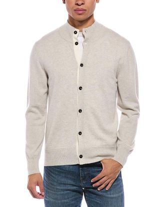 N.Peal N.Peal 100% Cashmere Mock Neck Cardigan