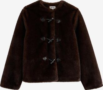 Balzac Paris Kurzer Mantel aus flauschigem Kunstfell Carla