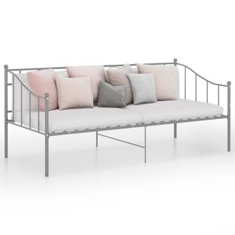 Berkfield Home Sofa Bed Frame Grey Metal 90x200 cm