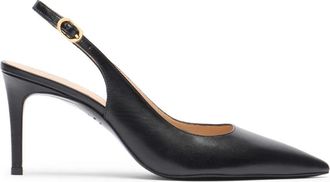 Stuart Weitzman Power Slingback 75 - Dames - Pumps - Zwart - 36 EU - Leer - Schoenen