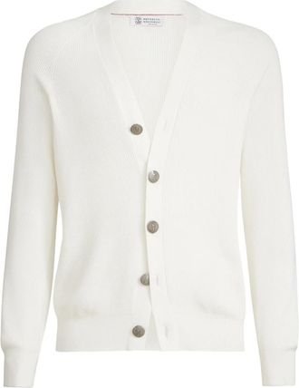 Brunello Cucinelli English Rib Raglan Cardigan