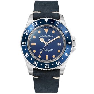 Mathey-Tissot Mens Vintage Blue Dial Watch