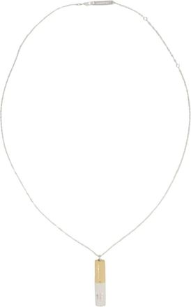 AMBUSH Womens Battery Charm Necklace In Silver