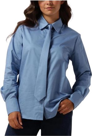 Access Fashion Katoenen Blouse - Dames - Overhemden - Blauw - S - Katoen - Overhemden