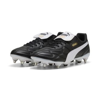 Puma Unisex King TOP MXSG Soccer Shoe, Black White Gold, 10.5 UK