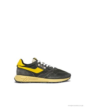 Autry Reelwind Low Sneakers In Grey And Yellow Men Vwlm Gq06