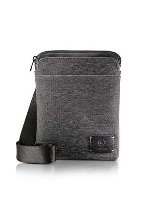 Lerros Umh&auml;ngetasche LERROS Basic Umh&auml;ngetasche, klein, Herren, Gr. B/H/T: 20cm x 25cm, grau, Polyester, Polyurethan (PU), Taschen Umh&auml;ngetasche