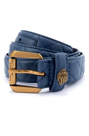 Kurt Geiger Microquilt Leather Hip Belt in Vintage Indigo at Nordstrom, Size Small