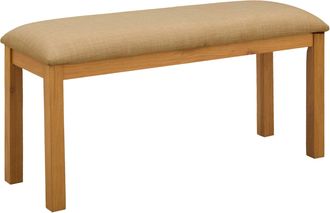 vidaXL Banca De Comedor 95 X 32 X 45 Cm Madera De Roble S&oacute;lido Beige Vidaxl