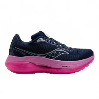 Saucony Womens Endorphin Trainer Shoes In Navy/fuschia