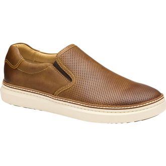 Johnston & Murphy McGuffey 2 Slip-On Shoe in Brown Oiled Full Grain at Nordstrom, Size 14
