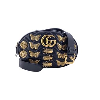 Gucci Gucci Leren Schoudertas GG Marmont