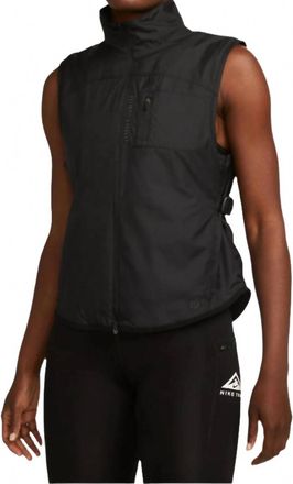 Nike Womens Trail Repel Running Vest In Black