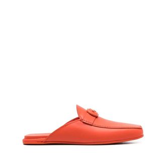 Ferragamo Logo Buckle Backless Slippers