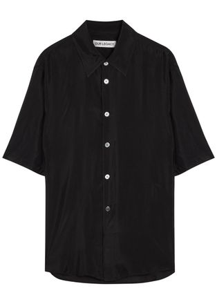 Our Legacy Beyond Brushed Satin Shirt - Black - 52 (IT52 / XL)