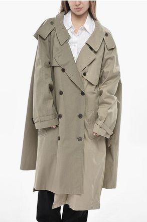 Balenciaga Oversized Cotton Trench Coat with Belt size Xs