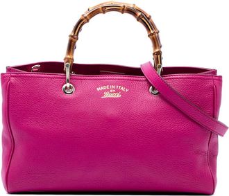 Gucci Pre-owned Gucci Medium Calfskin Bamboo Shopper Satchel Ladies L7NF33PMWIAUML3P