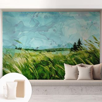 Tulup Carta Da Parati In Vlies - Fotomurale - Decorazione Paretie - Per Camera Da Letto - Per Soggiorno - Con Colla Gratuita Paesaggi Verdi 208x146 Cm