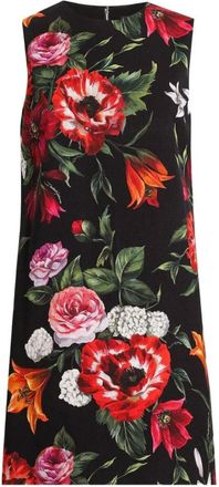 Dolce & Gabbana Elegante Bloemenjurk voor Vrouwen - Dames - Korte kleedjes - Veelkleurig - L - Kleedjes