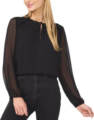 CeCe by Cynthia Steffe Tie Neck Blouse