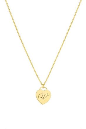 Set & Stones Alice Initial Heart Necklace in Gold /W at Nordstrom