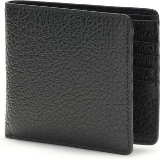 Maison Margiela Womens Wallet With Iconic Contrast Stitched Black Calf Leather Bos Taurus