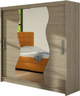 Mirjan24 Mobilier1 - Armario Closico 126, Roble Sonoma, 215x180x58cm, Puertas De Armario: Correderas, N&uacute;mero De Estantes: 0